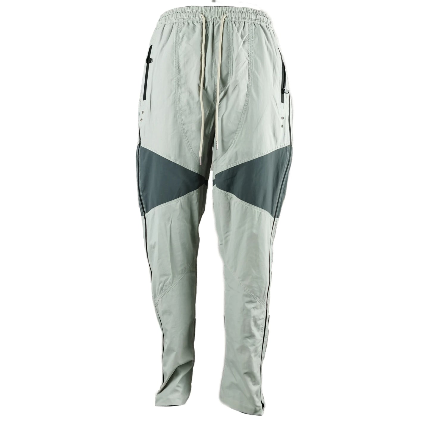 three dimensional adhesive zipper splicing functional patchwork cargo trousers mens high street vibe thin nylon cargo pants unique cargo style 936