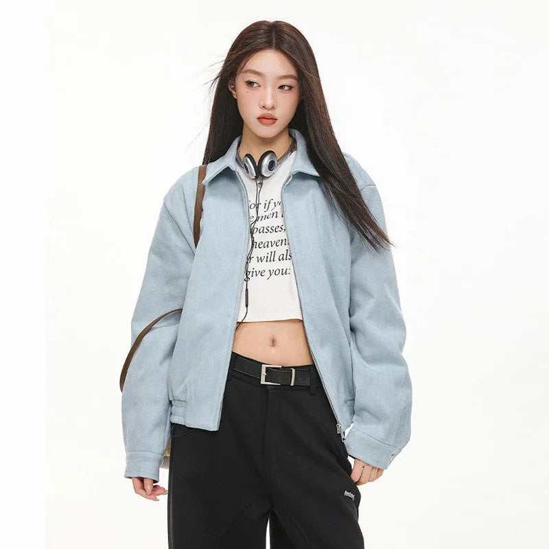 2025 spring short coat mens korean streetwear fashion loose casual bomber jacket women plus size autumn coat outerwear casual urban shorts