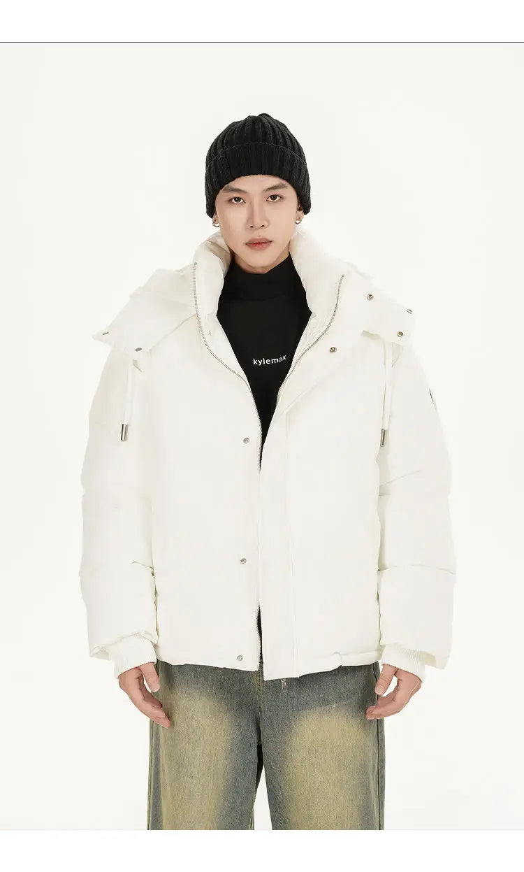 men women winter fashion loose casual cotton padded hooded parkas jacket campus boy gril thicken warm snow coat outerwear unique default style 1069