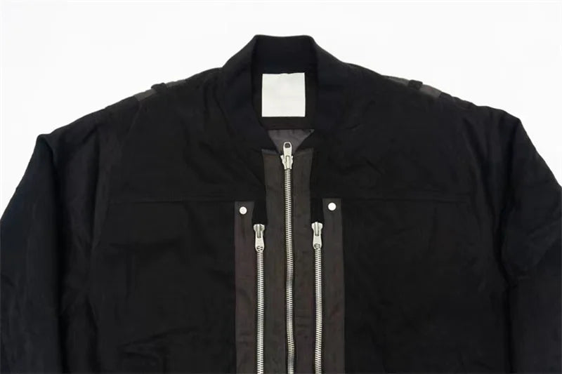undermycar 2023 deconstructed multi zipper autumn winter flight jacket unique default style 3822