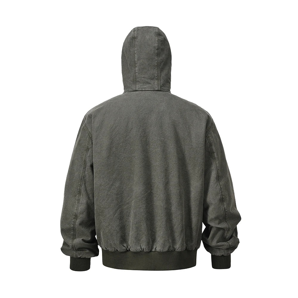 y2k vintage washed winter hooded padded cotton jacket for men and women lapel baggy casual ropa chaquetas hombre thick coat minimalist street pants