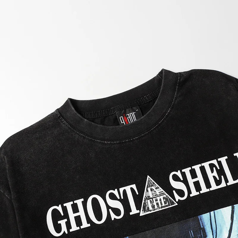 Saint T-shirt Summer Men Woman High Quality Street Hip Hop Chaopai Lovers Loose Casual O-Neck Wash Top Tees Street King Limited