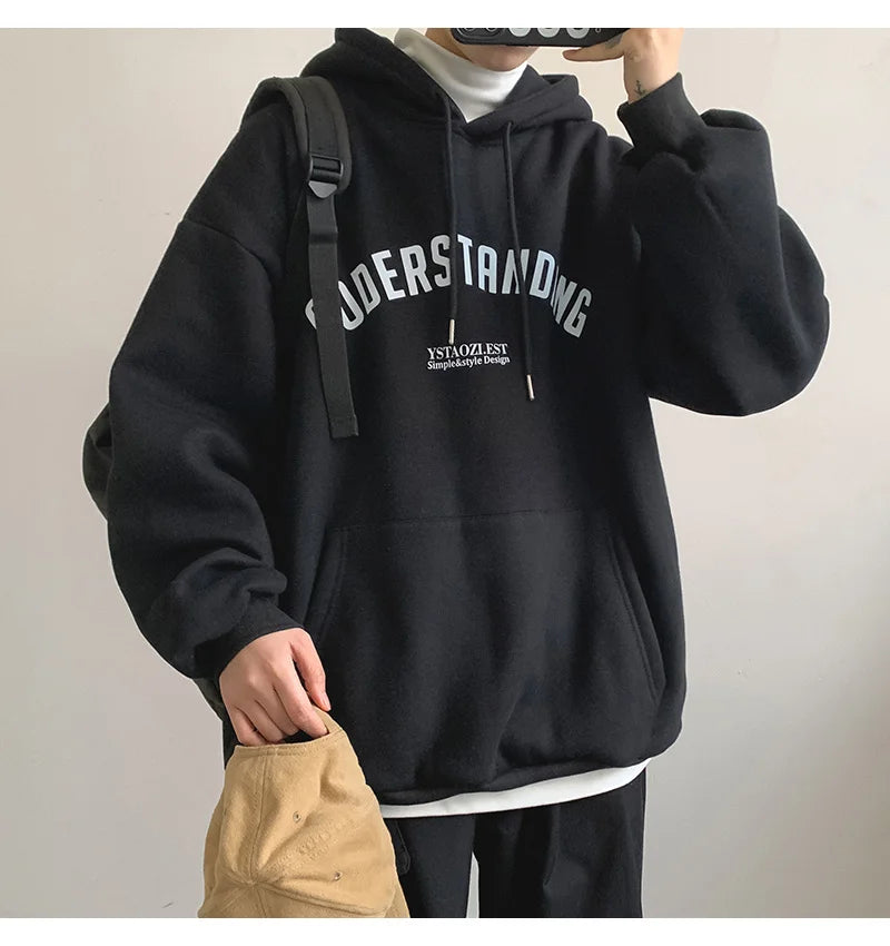Autumn Men's Letter Design Printed Pullovers Hoodies Y2K Vintage Streetwear Hoody Sweatshirts Casual Fleece Oversize Hoodie Street King Limited