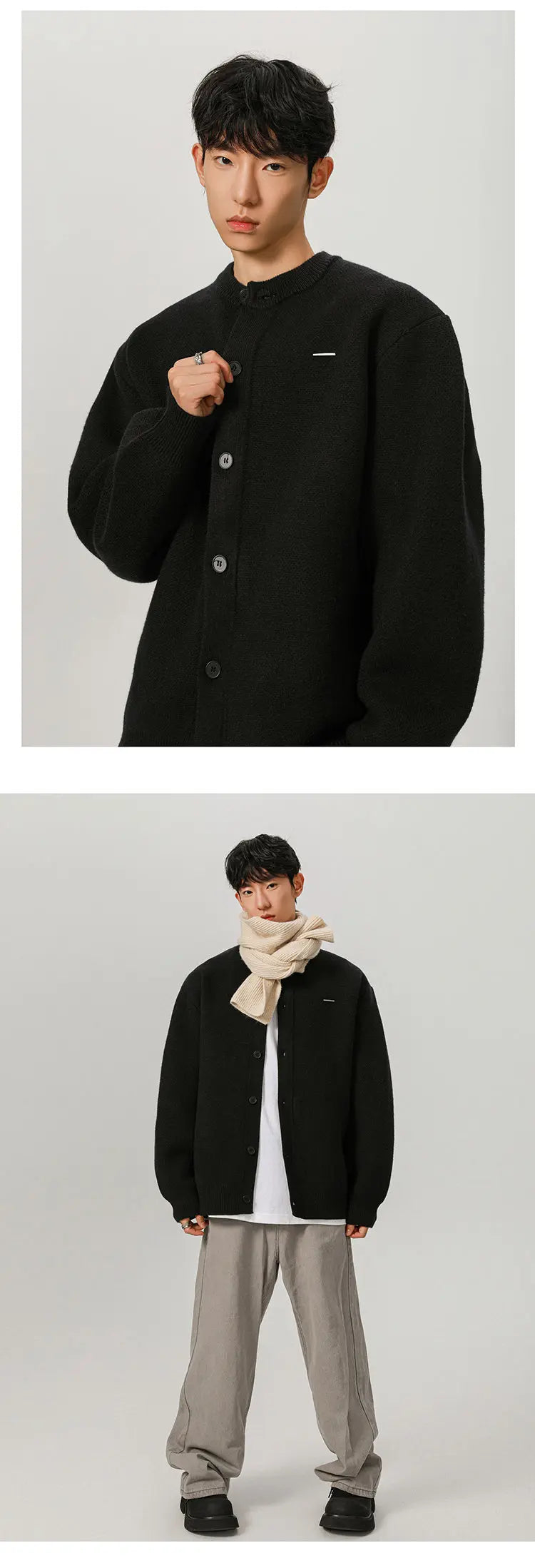 900G High Quality Thicken Baseball Cardigan Sweater Men Fashion Loose Causal Knitted Sweater Coat Cityboy Jumper Jacket Street King Limited