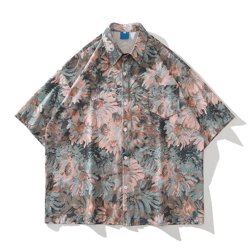 "Summer Leafs" Unisex Men Women Streetwear Graphic Shirt Daulet Apparel