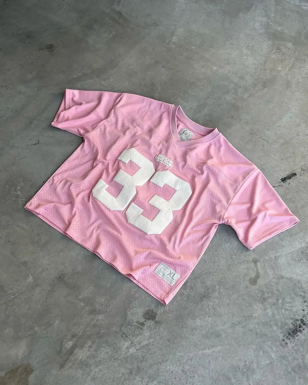 Trendy Ins Couple Sportswear Mesh Quick Oversize Pink 33 Jersey College Street Style T-shirt for Women Drying Football Y2k Tops Street King Limited