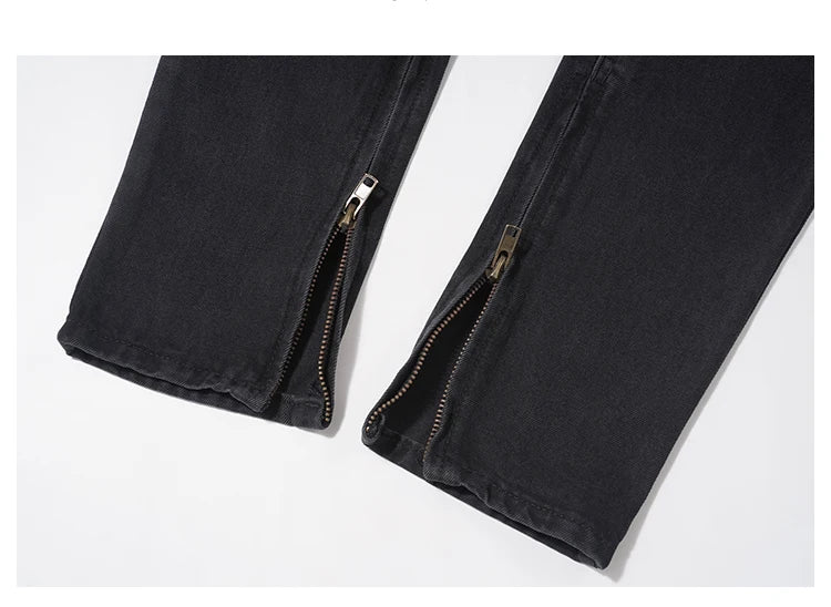 knee ripped patchwork jeans for men hip hop skinny biker taped jean trouser slim fit black denim pants fashion streetwear jogger unique joggers style 2020