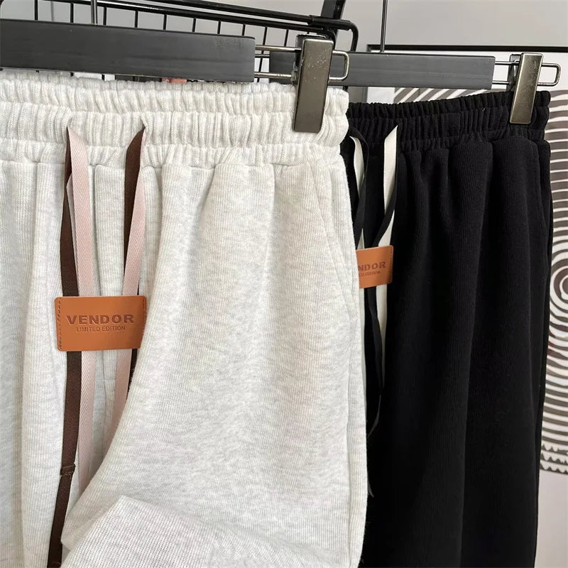 summer y2k shorts for men casual gym basketball baggy short sweatpants appliques drawstring solid color bermuda masculina relaxed fit joggers