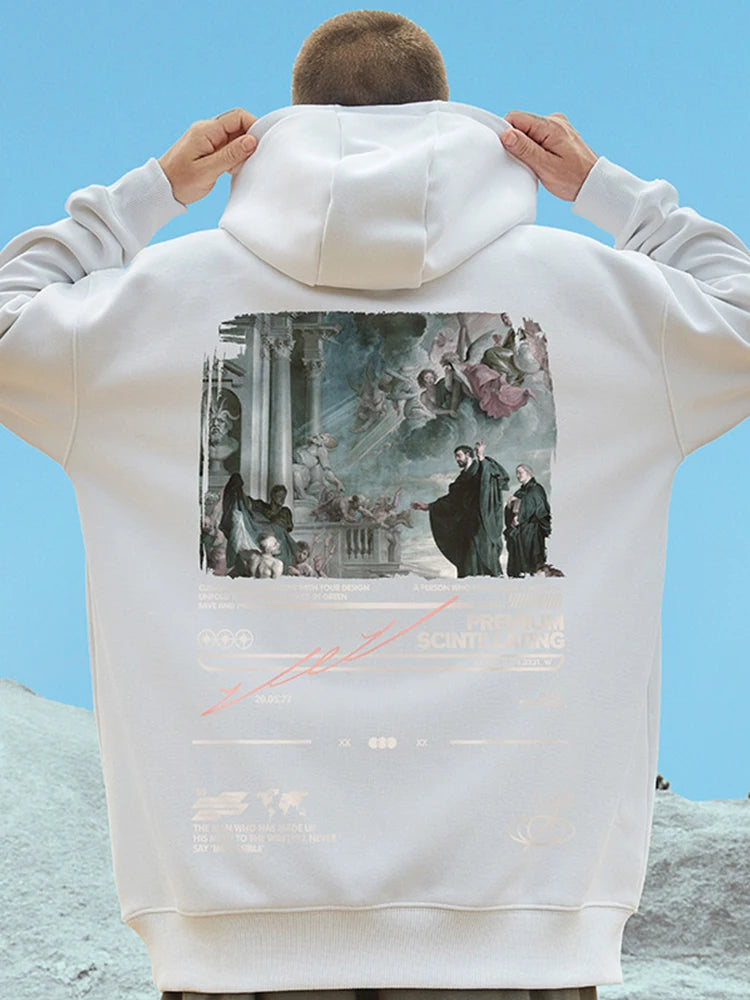 Gothic Print Men Hoodies Japanese Harajuku Fashion Hooded Sweatshirts Male Casual Y2K Hoodie 2025 Autumn Loose Sudaderas hombre Street King Limited