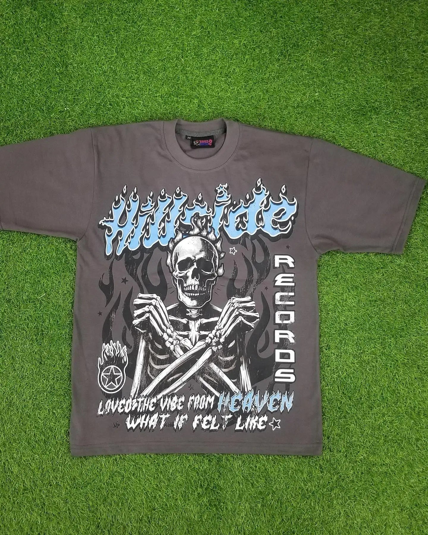 American retro Gothic skull pattern printed oversized T-shirt women's Y2K street style, loose and versatile short sleeved shirt Street King Limited
