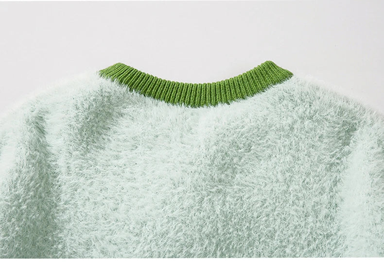 Hip Hop Knitted Sweater Unisex New Year Chinese Tie Dragon Pattern Pullover Streetwear Casual Loose Sweater Warm Jumper Knitwear Street King Limited
