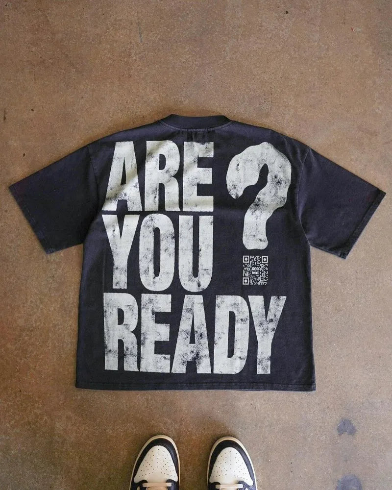 American Street Fashion Retro Clothing Y2k Letter Printed Short-sleeved Tops Men Harajuku Casual Loose Oversized T-shirts Women Street King Limited