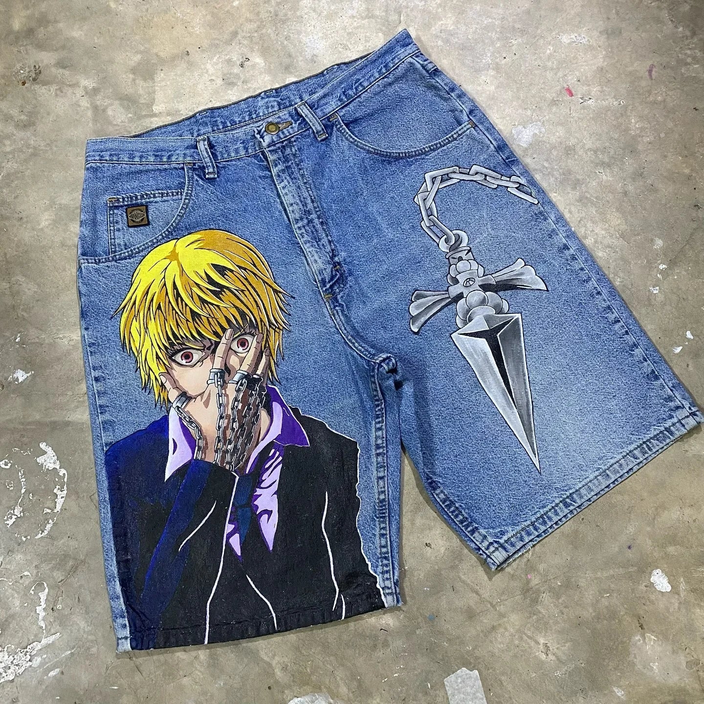 popular casual rem print sweatpants fashion y2k baggy jeans wide leg denim shorts pants harajuku streetwear trouser men clothing unique joggers style 3914