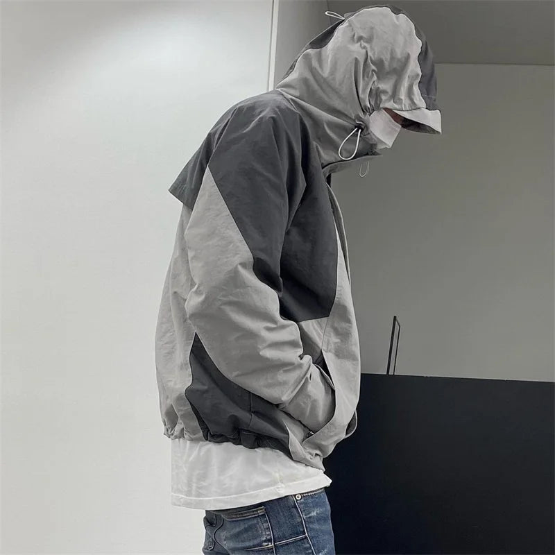 Undermycar 2023 Deconstructor Contrast Zipper Windbreaker Coat Street King Limited