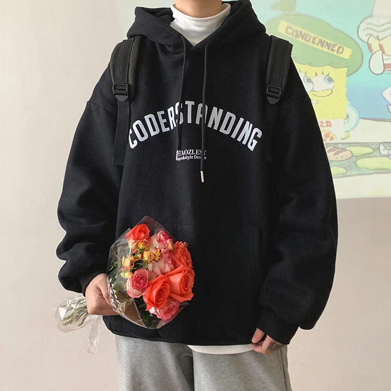 Autumn Men's Letter Design Printed Pullovers Hoodies Y2K Vintage Streetwear Hoody Sweatshirts Casual Fleece Oversize Hoodie Street King Limited