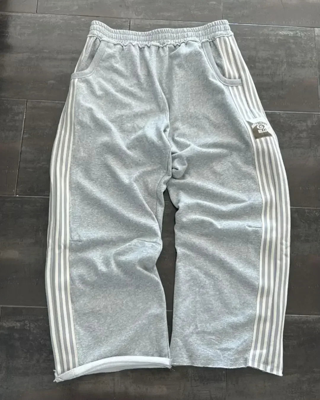 baggy pants high waisted y2k korean version fashionable couple straight leg pants sports pan and minimalist striped casual pants urban fashion pants
