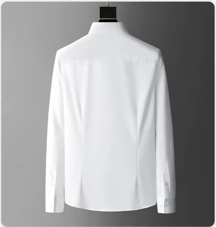 New Men luxurious Diamond Rhinestones Embroidered Dolphin Fashion Cotton Casual Shirts Shirt high Pocket Long-sleeves 5XL #A672 Street King Limited