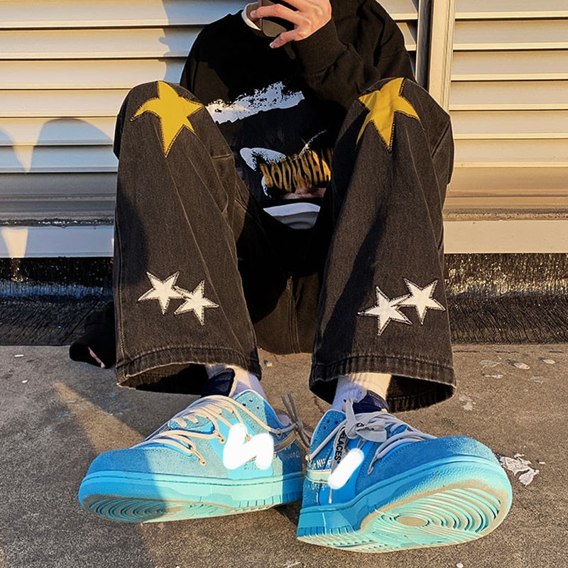"Street Style" Unisex Men Women Streetwear Denim Jeans Daulet Apparel