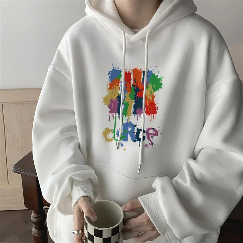 Autumn Graffiti Letter Hooded Sweatshirts Men's Design Graphic Printed Hoodies New Hip Hop Fashion Hoody Y2K Streetwear Clothes Street King Limited