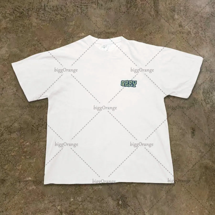 2023 American Streetwear Goth Punk Letter Print Oversized T-Shirts Men's Fashion Casual Loose Crew Neck Tops T-Shirts Women's Street King Limited