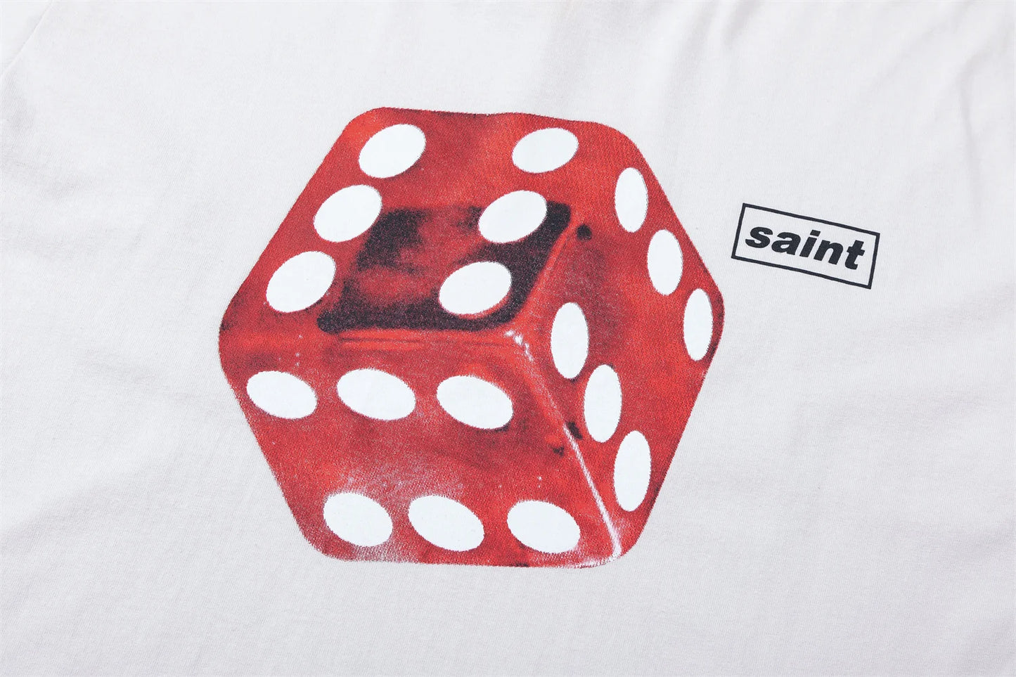Summer Vintage Retro Dice Printing High-Street Casual Loose T-Shirt Tops Street King Limited
