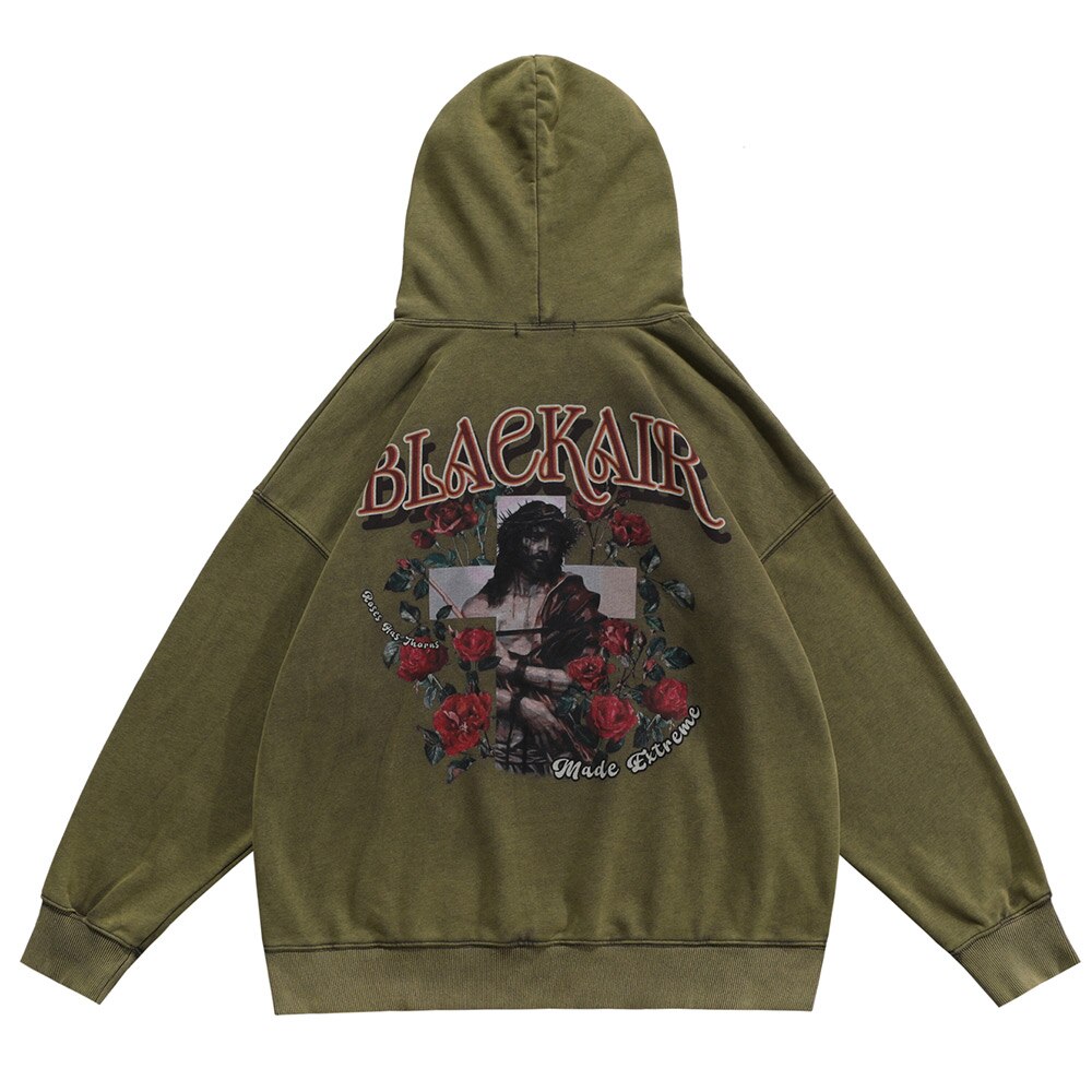 "Broken Rose" Unisex Men Women Streetwear Graphic Hoodie Daulet Apparel