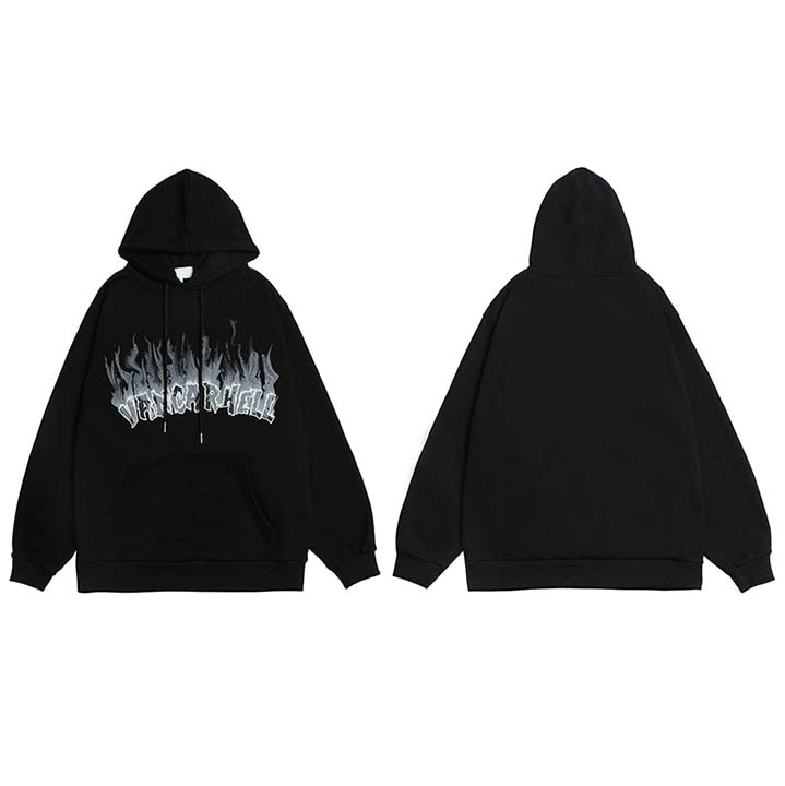 "Blue Smoke" Unisex Men Women Streetwear Graphic Hoodie Daulet Apparel