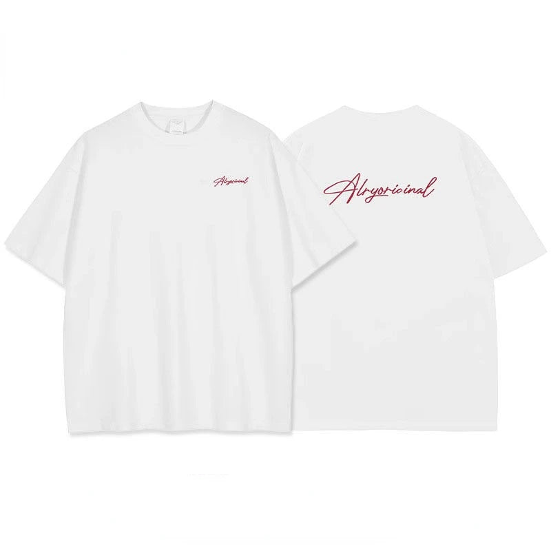 Summer Korean Boys Retro Short-sleeved T-shirt American Personality Street Y2K Hip-hop 2024 White Loose Niche Half-sleeved Top Street King Limited