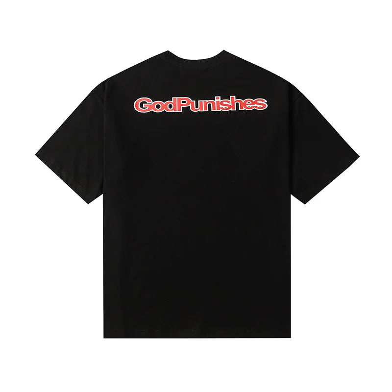Saint T-shirt Summer Men Woman High Quality Street Hip Hop Chaopai Lovers Loose Casual O-Neck Wash Top Tees Street King Limited