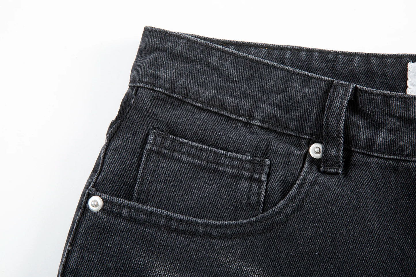 Feet Ink Painted Washed Black Jeans for Men Straight Retro Baggy Casual Cargo Pants Pantalones Hombre Oversized Denim Trousers Street King Limited