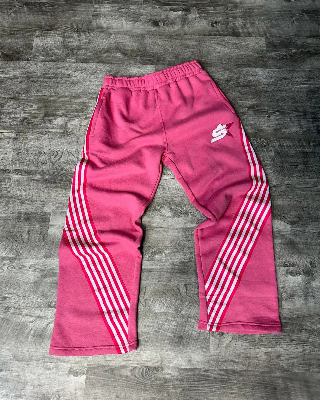 Trendy Brand American Retro Classic Striped Loose Sweatpants Hip-hop Streetwear Y2K Harajuku High-waisted Wide-leg Casual Pants Street King Limited