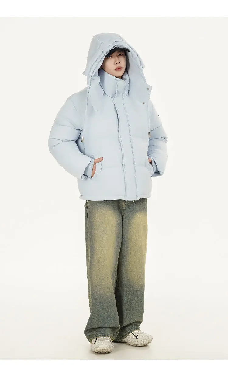 men women winter fashion loose casual cotton padded hooded parkas jacket campus boy gril thicken warm snow coat outerwear unique default style 1074