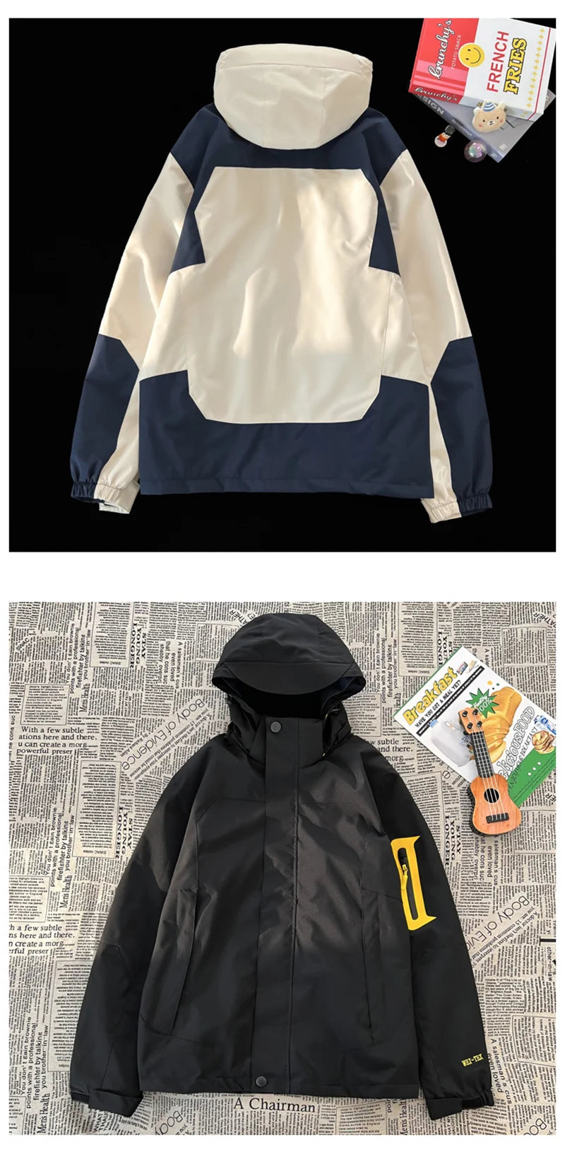 new colorblock pocket zip up hooded outdoor jackets for men fashion waterproof casual bomber jacket y2k motorcycle veste homme unique default style 131