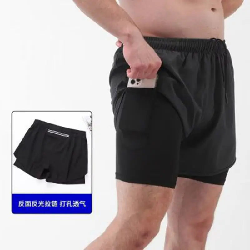 Summer Men's Sports Shorts For Men Gym Basketball Breathable Sweatpants Male Fitness Free Shipping Joggers 2 In 1 Quick Dry Street King Limited