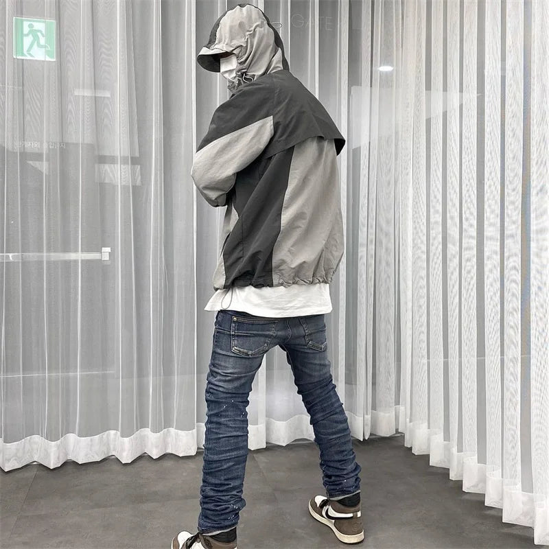 Undermycar 2023 Deconstructor Contrast Zipper Windbreaker Coat Street King Limited