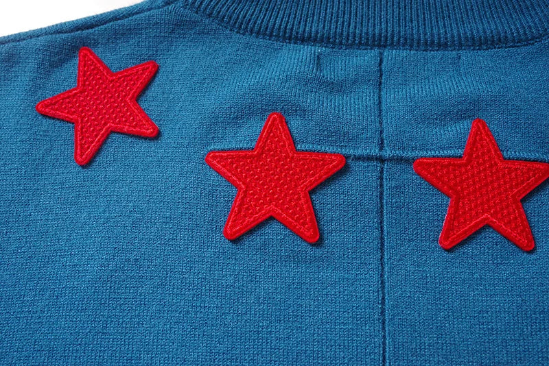 New High 2022 Men Luxury Winter gentleman Embroidered stars Knit Casual Sweaters pullover Asian Size High Street Drake #R77 Street King Limited