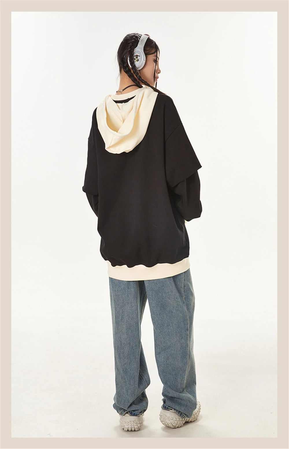 2023 Autumn Color Patchwork Hoodie Men Hip Hop Streetwear Letter Embroidered Sweatshirt Y2K Unisex Harajuku Couple's Pullover Street King Limited