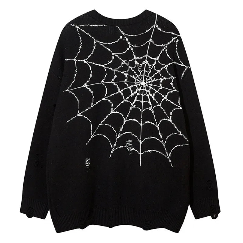 Hip Hop Knitted Sweater Mens Winter O-neck Harajuku Pattern Pullover Streetwear Casual Loose Pullover Sweaters Jumper Knitwear Street King Limited