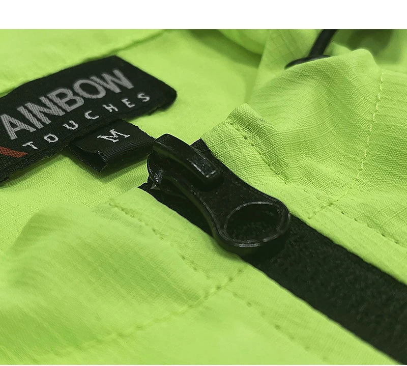 Rainbowtouches Jacket Men High Street Fashion Zipper Hoodie Mens Style Color Matching Coat Hip Hop Jacket Brand Quality Clothing Street King Limited