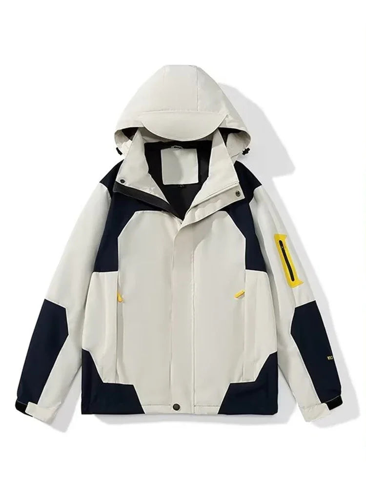 new colorblock pocket zip up hooded outdoor jackets for men fashion waterproof casual bomber jacket y2k motorcycle veste homme unique default style 135