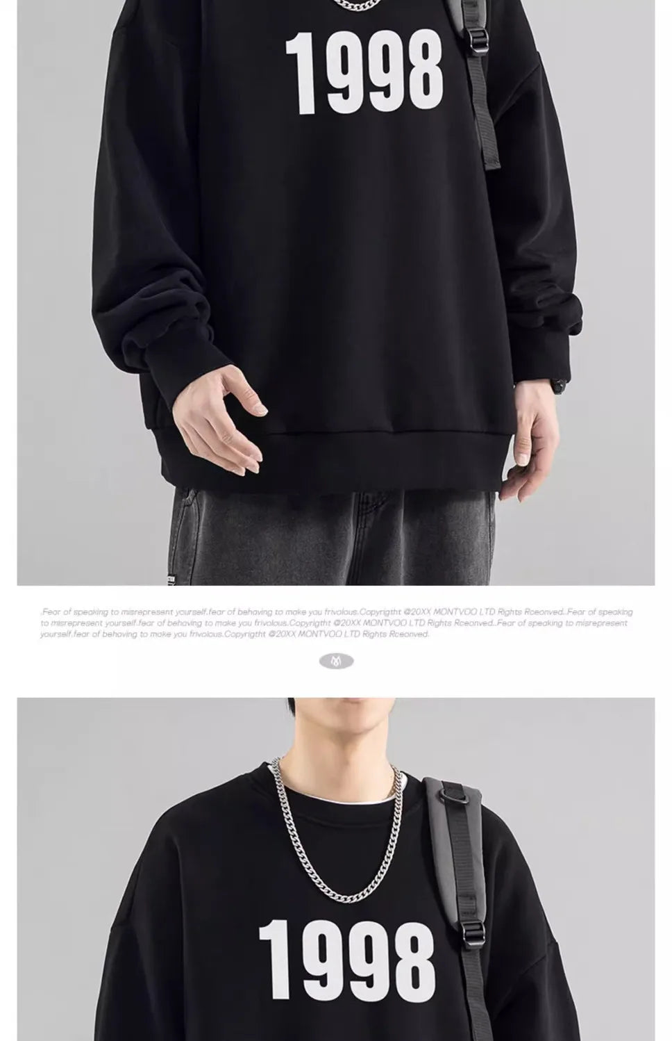 Trendy Korean Personality Simple Retro Sweatshirt for Boys 2024 New Spring and Autumn Ins American Sports Personality Youth Tops Street King Limited
