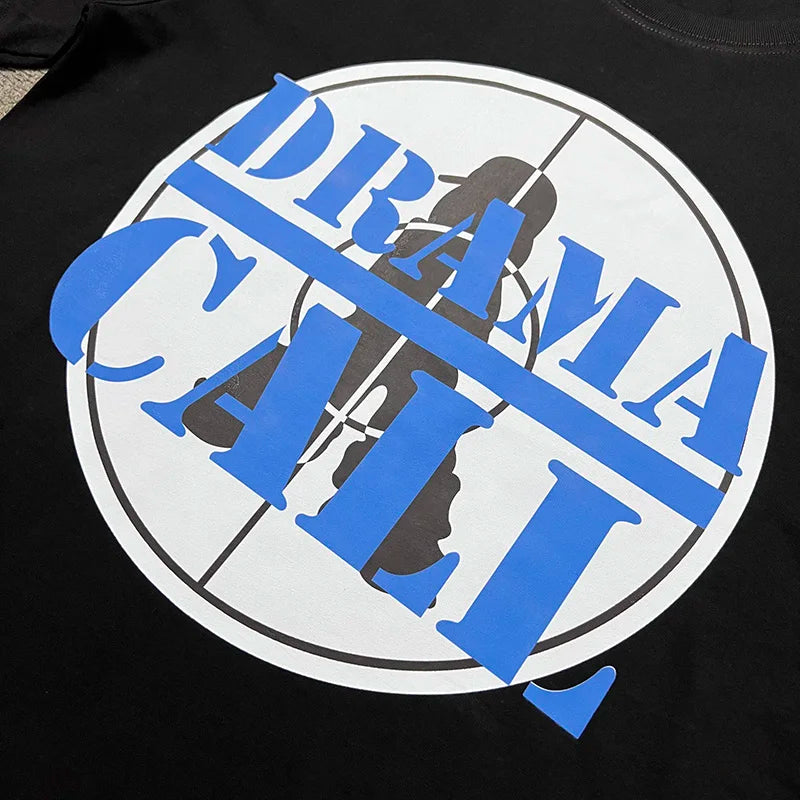 2024ss Drama Call T-shirt Men Women 1:1 High Quality Stars Letter Print Fashion Street Lovers Casual Tops Tee Street King Limited