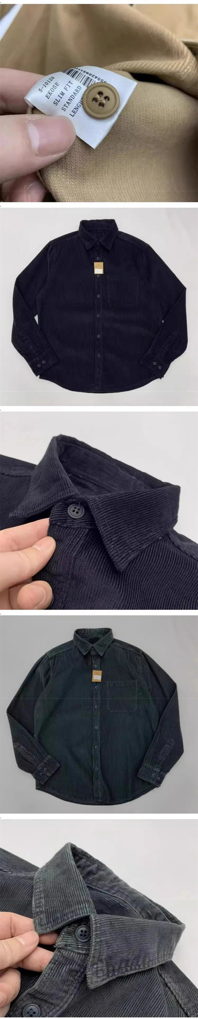 Streetwear Autumn American Casual Corduroy Long Sleeve Shirt For Men Retro Loose Autumn American Casual Corduroy Long Sleeve Shirt For Men Retro Loose Lapel Cargo Shirts 2025 New Korean Fashion Y2K Camisas Fashion Sweater Jacket With Graphic Design For Men