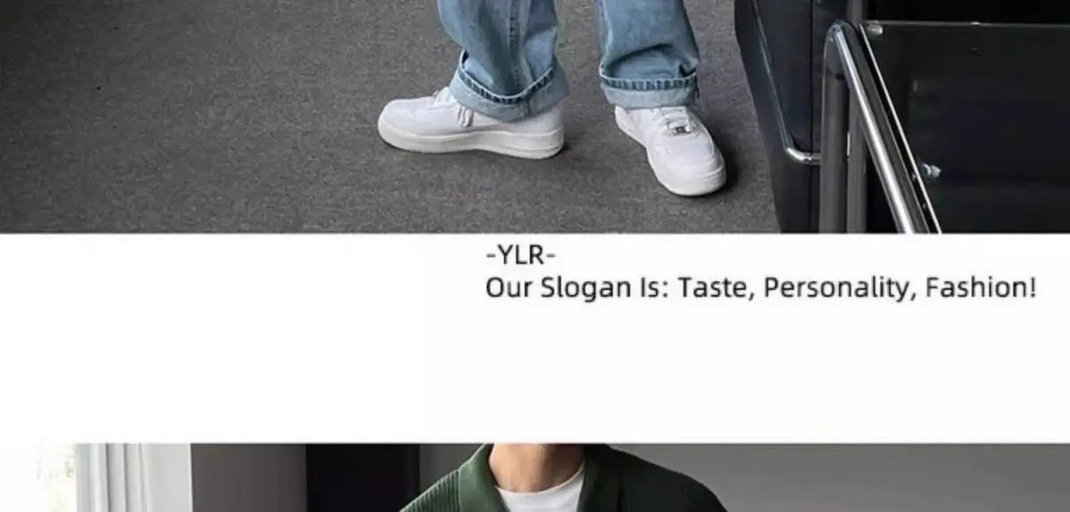 Trendy Korean Style Simple Green Sweater Retro Jacket Men's Sweater Trendy Casual Niche Y2K Street Hip-hop Jacket Tops Street King Limited
