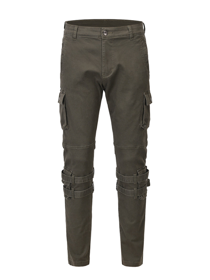 mens high street jeans casual hip hop military cargo pockets trousers new fashion slim fit zipper skinny denim pants joggers unique joggers style 1695