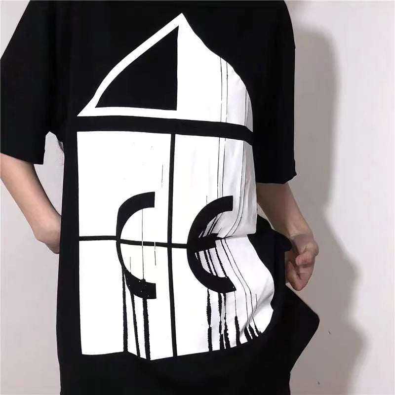 High Quality CAVEMPT Tops Tee Phantom Letter Printing Classic All-match Men Woman Loose O-Neck Summer C.E T Shirt Street King Limited
