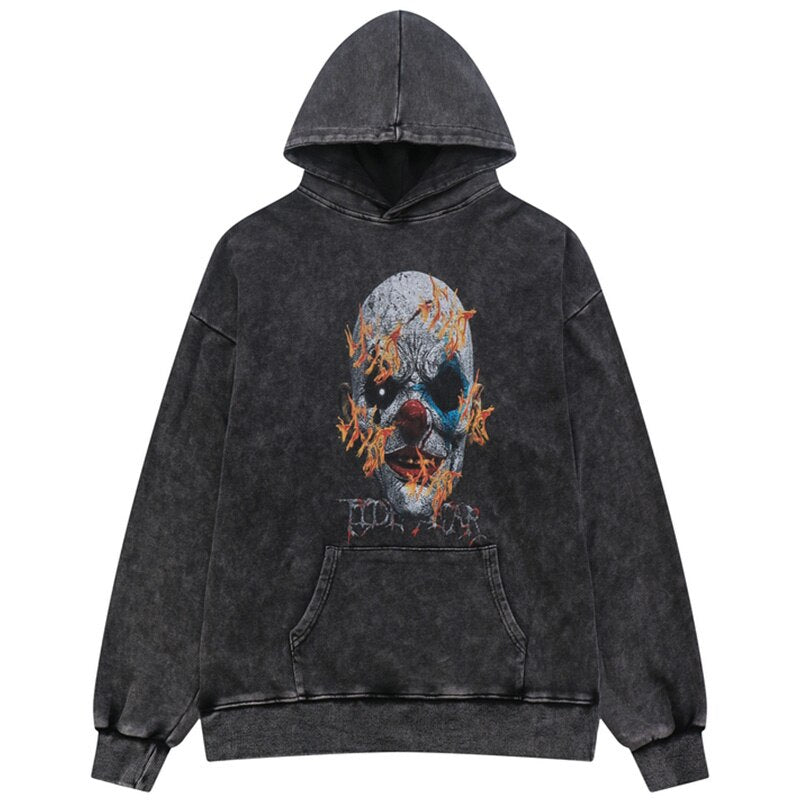 "Broken Clown" Unisex Men Women Streetwear Graphic Hoodie Daulet Apparel