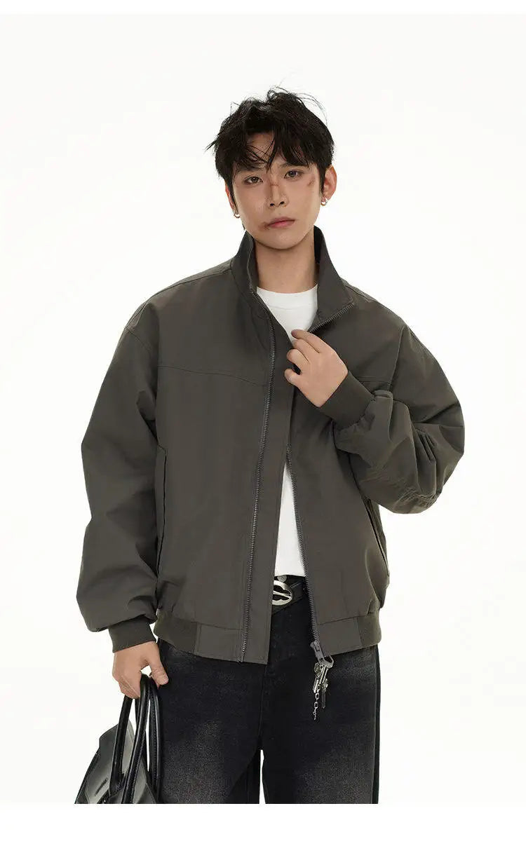 2025 spring new fashion waterproof bomber jacket men streetwear fashion loose casual motorcycle jacke boyfriend cargo coat unique cargo style 583