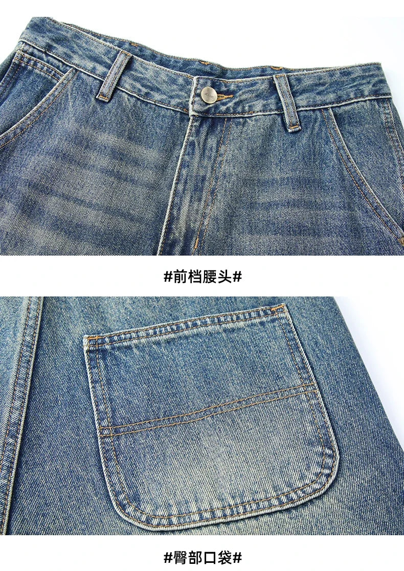men streetwear fashion loose casual plus size denim harem jeans pant cityboy retro splice pocket cargo jeans trousers 40 38 unique cargo style 3068