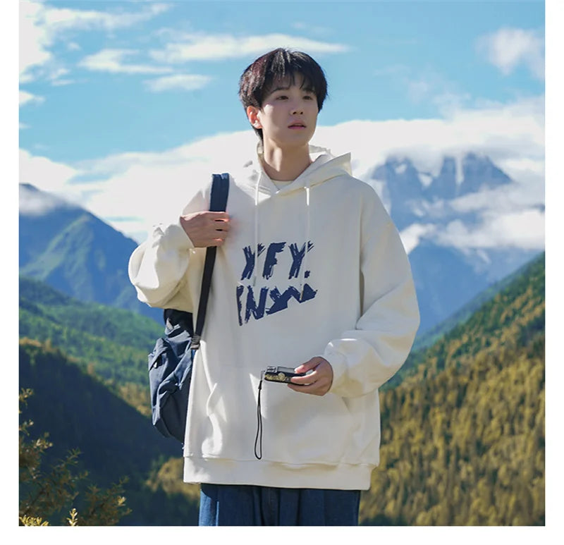 New Goth Oversized Pullover Hoodies For Men Letter Print Hooded Sweatshirts Hip Hop Aesthetic Harajuku Y2K Streetwear Hoodie Street King Limited